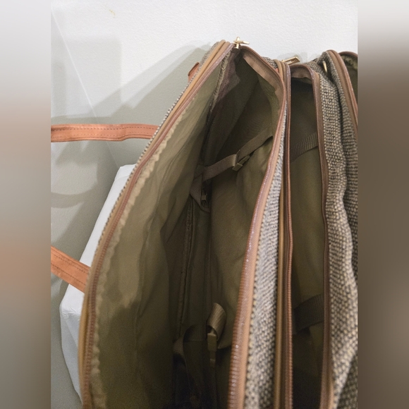 Vintage Hartmann Luggage Tweed And Leather 3 Compartment Carry-on Bag In EUC - Picture 3 of 11